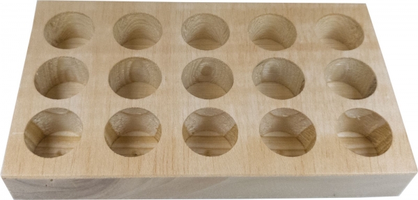Wooden Tray - 15 Holes - for CER25